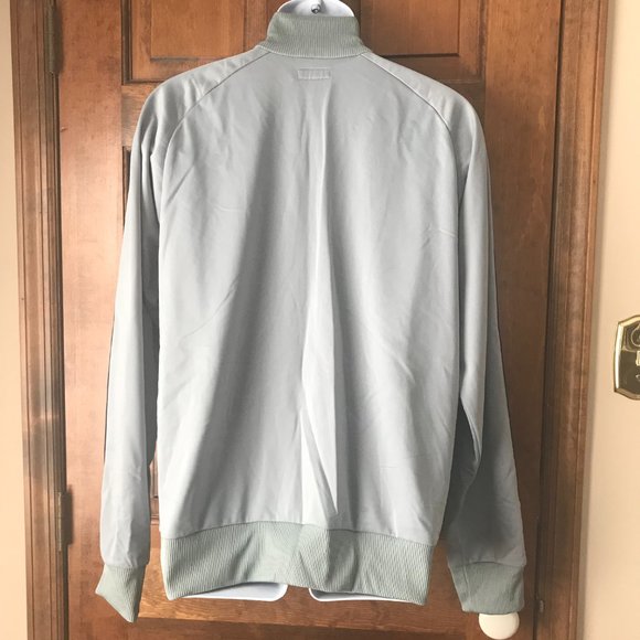 Guess Silver-Gray w/Black Stripes Zip-Up Jacket Large - Picture 10 of 13